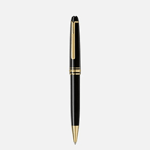 MONTBLANC® Meisterstück Luxury Gold & Black Classique Ballpoint Pen w/ Gift Box