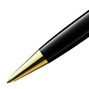 MONTBLANC® Meisterstück Luxury Gold & Black Classique Ballpoint Pen w/ Gift Box