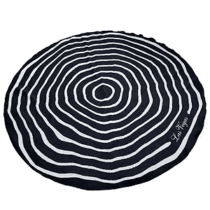 59" Round Premium Sublimated Silk Touch Velour Beach Towel