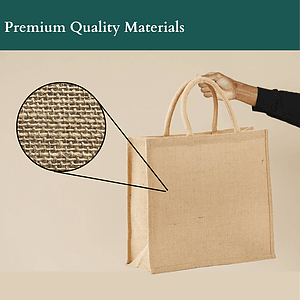 Eco-Friendly Jute Tote Bag with Rope Handles
