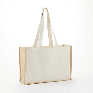 Eco-Friendly Cotton & Jute Tote with Sturdy Design