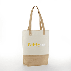 Canvas & Jute Tote with Sturdy Design
