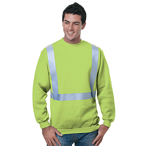 USA-Made Pre-Shrunk Class 2 Safety Sweatshirt