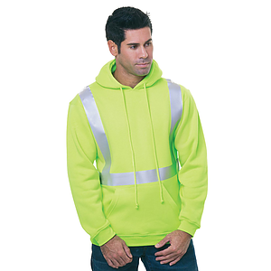 USA-Made Pre-Shrunk Class 2 Safety Pullover Hoodie