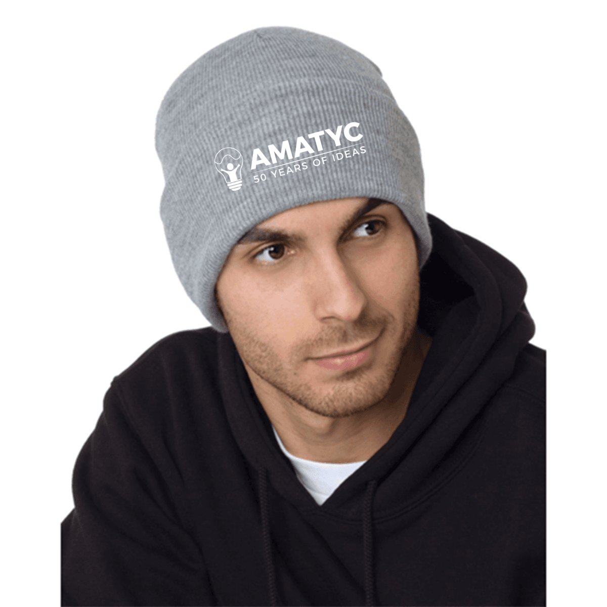 100% USA-Union Made 12" Headwear Acrylic Knit Cuff Beanie