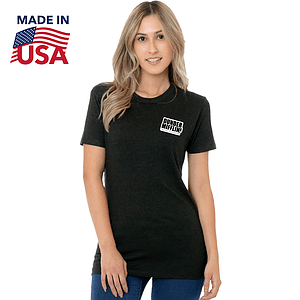 USA-Made Women's Triblend Racerback Crew Tee