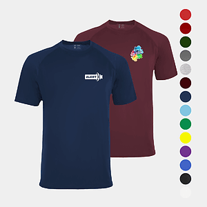 Varsity Men’s Crew Neck Tee with Raglan Sleeves