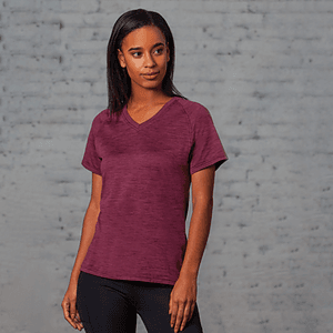 Evo Heather Women's Performance V-Neck Tee