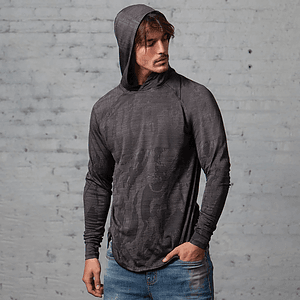 Unisex Covert Camo Lightweight Droptail Hoodie