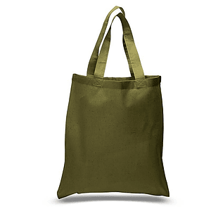Eco-Friendly 100% Cotton Canvas Tote Bag USA Decorated (15" x 16")