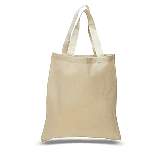 Eco-Friendly 100% Cotton Canvas Tote Bag USA Decorated (15" x 16")