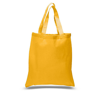 Eco-Friendly 100% Cotton Canvas Tote Bag USA Decorated (15" x 16")