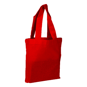 100% Cotton Canvas Sheeting Medium Tote Bag w/ Gusset USA Decorated (6" x 6")