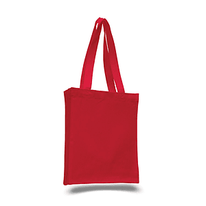 12 oz. Cotton Canvas Book Tote Bag with Gusset USA Decorated (10" x 12")
