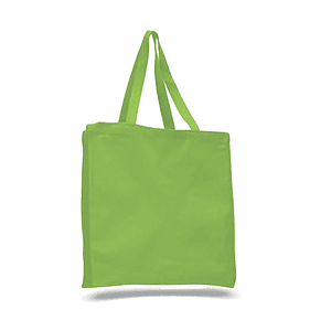12 oz. Cotton Canvas Shopper Tote Bag with Gusset USA Decorated (14" x 15")