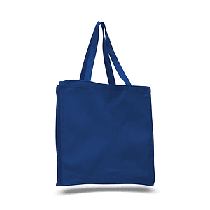 12 oz. Cotton Canvas Shopper Tote Bag with Gusset USA Decorated (14" x 15")