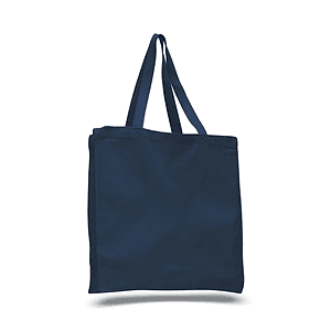 12 oz. Cotton Canvas Shopper Tote Bag with Gusset USA Decorated (14" x 15")