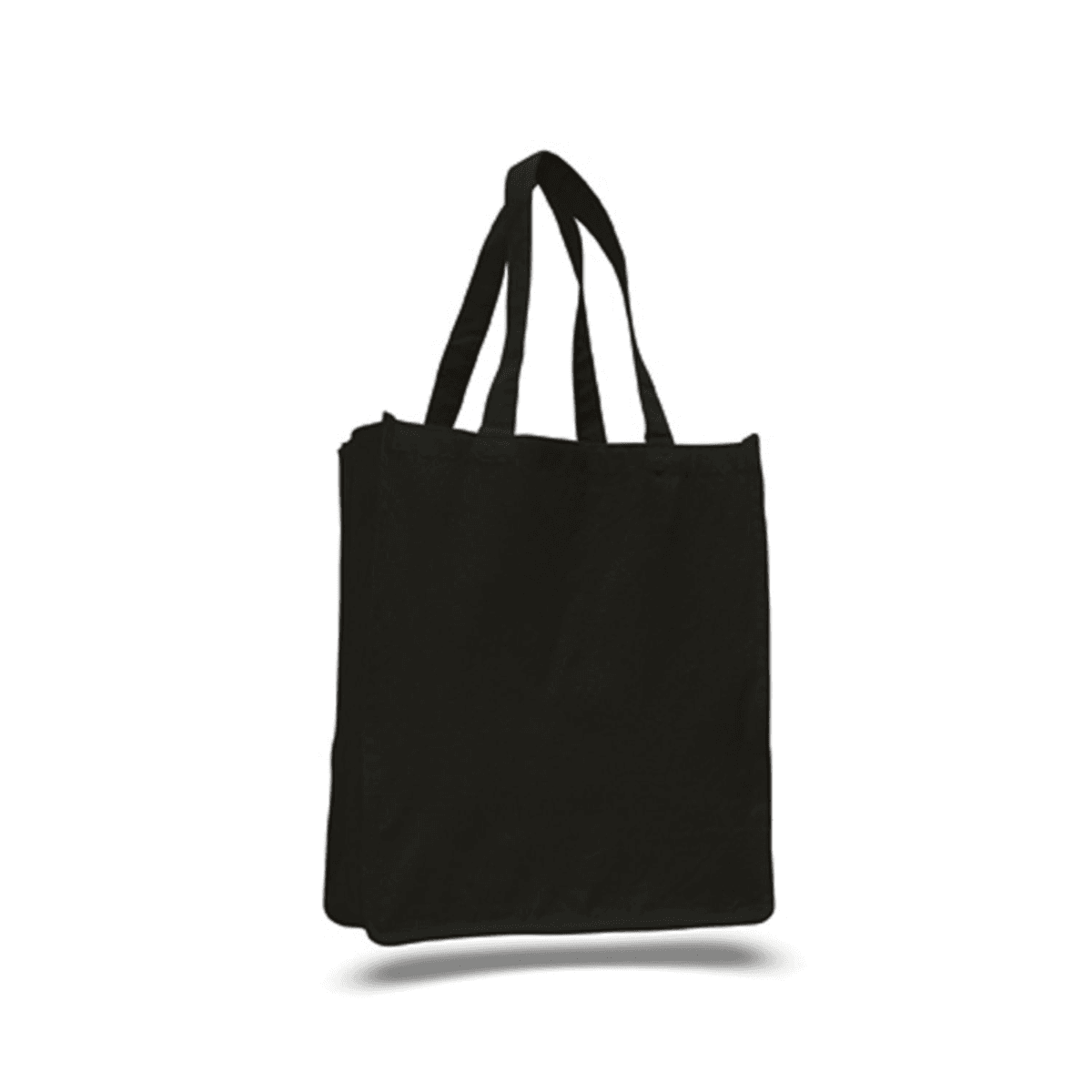 12 oz. Cotton Canvas Jumbo Shopper Tote Bag with Gusset USA Decorated (14" x 17")