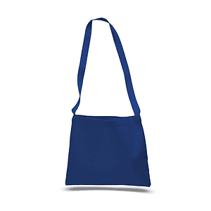 12 oz. Small Cotton Canvas Messenger Bag with Long Straps USA Decorated (14" x 12")