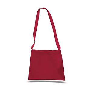12 oz. Small Cotton Canvas Messenger Bag with Long Straps USA Decorated (14" x 12")