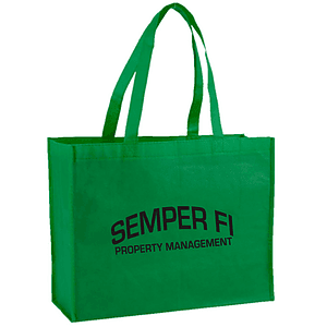 Non-Woven Shopping Tote Bag with Gusset USA Decorated (16" x 12" x 6")