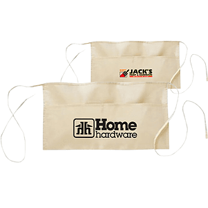 Handy 2-Pocket 100% Cotton Fabric Waist Apron USA Decorated (24" x 12")