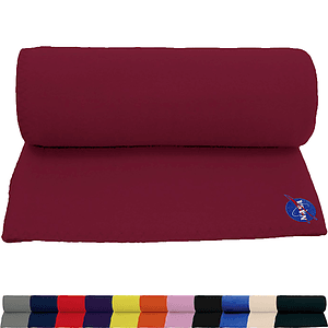 100% Polyester Blankets w/ Matching Whipstitch USA Decorated (50" x 60")