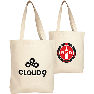 USA-Made 10 oz. Cotton Canvas Heavyweight Tote Bag W/ Gusset (13" x12.5" x3")