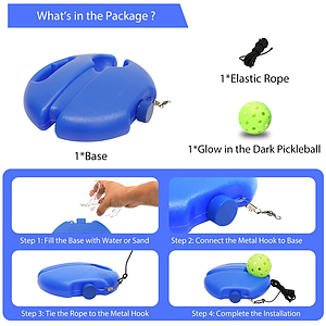 Pickleball Rebound Trainer with 40 Hole Ball