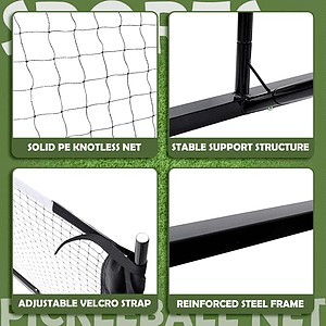 Pickleball Rack w/ Iron Stand & Carrying Bag