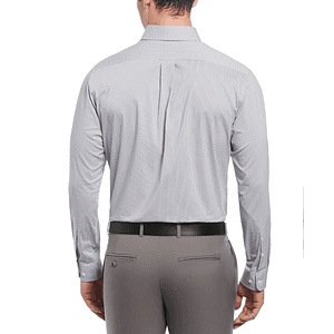 PERRY ELLIS® Mini Grid Woven Men's Button-Down Dress Shirt with Custom Logo