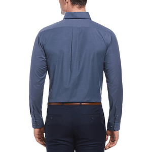 PERRY ELLIS® Big and Tall Heathered Woven Men's Dress Shirt with Custom Logo