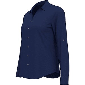 PERRY ELLIS® Heathered Woven Women's Button-Down Dress Shirt with Custom Logo