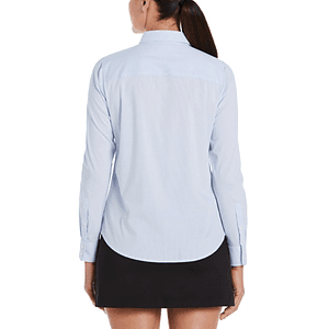 PERRY ELLIS® Mini Grid Woven Women's Dress Shirt with Custom Logo