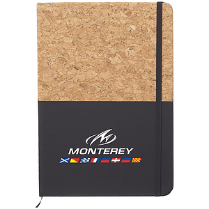 5.75" x 8.35" Greensburg Hard Cover Notebook w/ Cork Binding