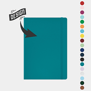 PAPERAGE® Executive Leather Hard Cover Lined Journal Notebook with Elastic Band Closure