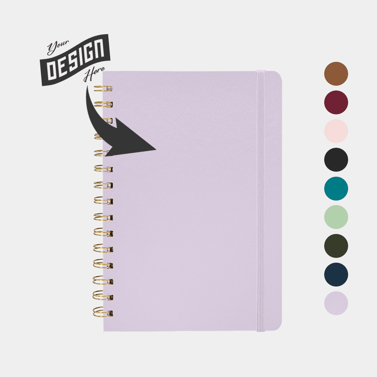 PAPERAGE® Spiral Hardcover Graph Grid Journal Notebook with 160 Pages