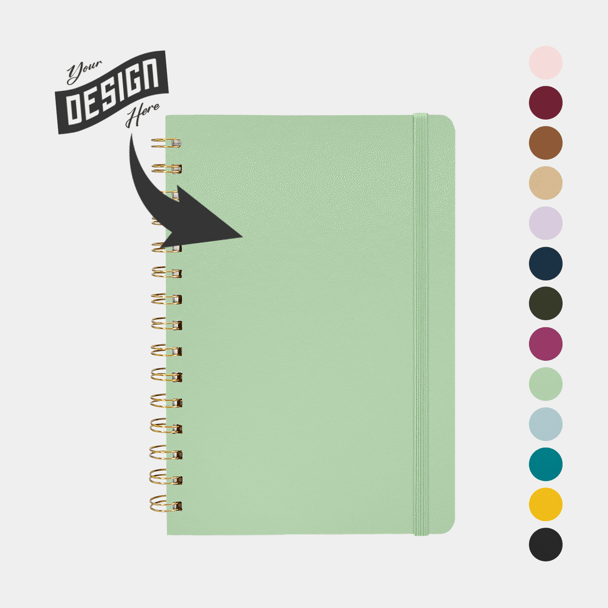 PAPERAGE® Spiral Hardcover Lined Journal Notebook with 160 Pages and Inner Pocket