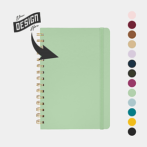 PAPERAGE® Spiral Hardcover Lined Journal Notebook with 160 Pages and Inner Pocket