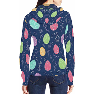 Women's rPET Recycled 100% Polyester Sublimation Performance Full-Zip Hoodie