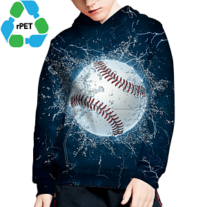 Youth rPET Recycled 100% Polyester Sublimation Performance Hoodie
