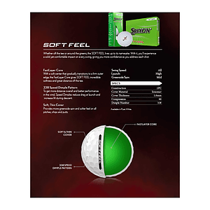 Srixon® 3 Pack Soft Feel Golf Balls