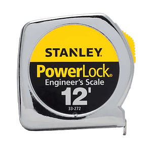 12 ft. Stanley Tools® PowerLock® Engineer's Scale Tape Measure
