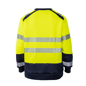 Class 3 Color Block Safety Sweatshirt With Segmented Tape And Kangaroo Pocket