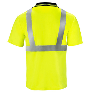 Class 2 Cotton Knitted Reflective Tape Polo Shirt with Pocket