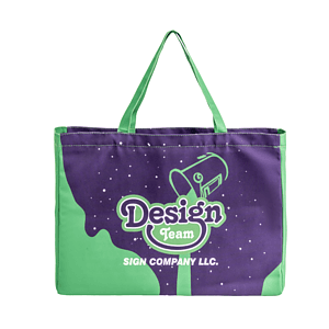 12 Oz. Sublimated Poly Canvas Shopping Tote Bag w/ Gusset (20" x 14.5" x 4.5")