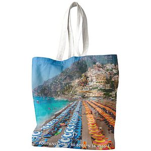 8 Oz. Sublimated Poly Canvas Full Color  Tote Bag (14" x 16")