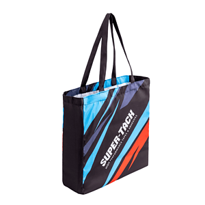 8 Oz. Sublimated Poly Canvas Shopping Tote Bag w/ Gusset (14" x 16" x 4")
