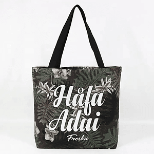 8 Oz. Sublimated Poly Canvas Shopping Tote Bag w/ Gusset (14" x 16" x 4")