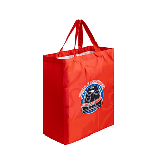 8 Oz. Sublimated Poly Canvas Shopping Tote Bag w/ Gusset (14" x 18" x 6")